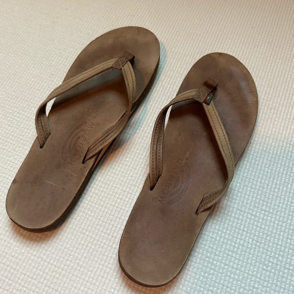 BRAND: Rainbow Luxury Leather - Single Layer Arch Support w/ a 1/2” narrow strap